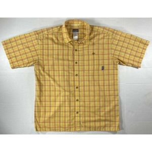 SIZE LARGE Patagonia Short Sleeve Button Front Casual Shirt AB63
